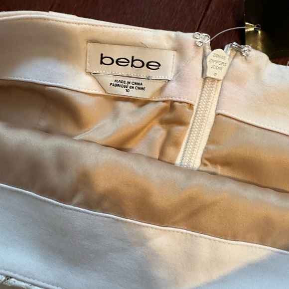 ✨BNWT✨ BEBE white gorgeous skirt size 10 - Picture 7 of 9